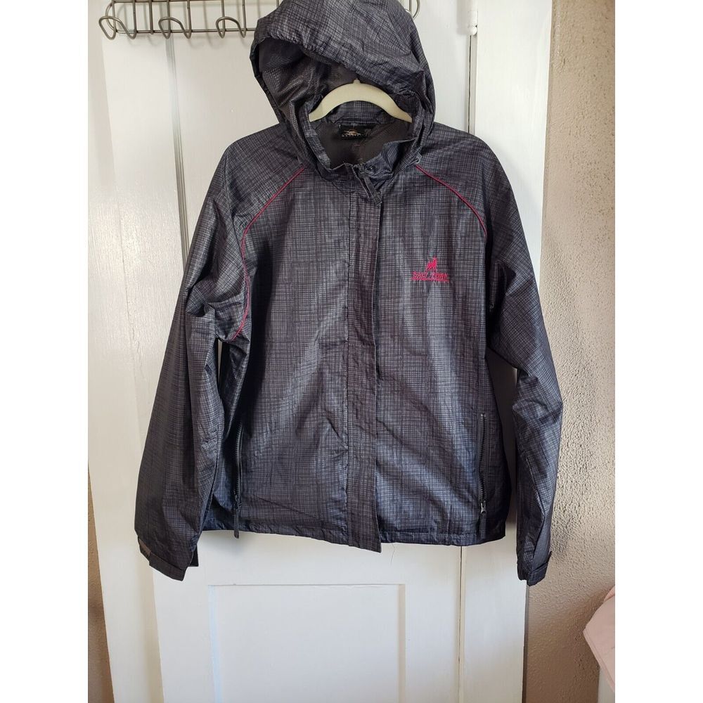 Prairie MOUNTAIN MEN'S WIND /RAIN BREAKER JACKET GREY PLAID‎ 2X